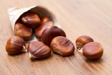 edible chestnut on the table