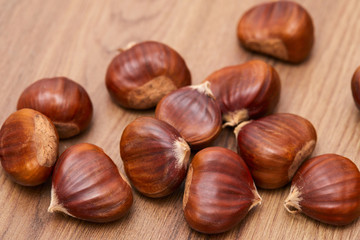 edible chestnut on the table