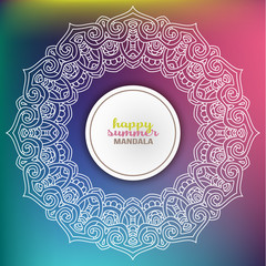 Vector round abstract circle. Mandala style.