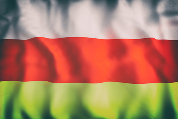 South Ossetia flag waving