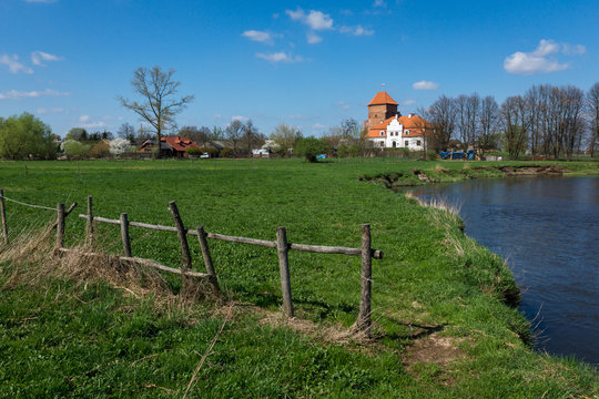 Ruins of a gothic castle in Liw near Wegrow, Masovia, Poland