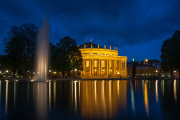 Blue hour at the opera in Stuttgart - Blaue Stunde an der Oper in Stuttgart