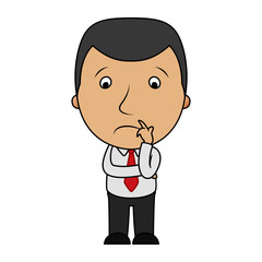 Cartoon sad businessman