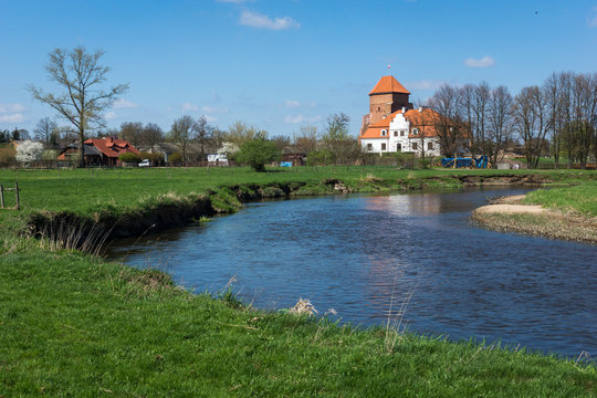 Ruins of a gothic castle in Liw near Wegrow, Masovia, Poland