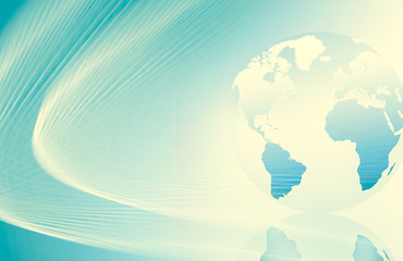 Best Internet Concept of global business. Globe, glowing lines on technological background. Wi-Fi, rays, symbols Internet, 3D illustration