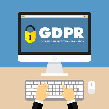 EU General Data Protection Regulation. eu gdpr vector illustration