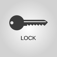 Lock icon. Lock symbol. Flat design. Stock - Vector illustration