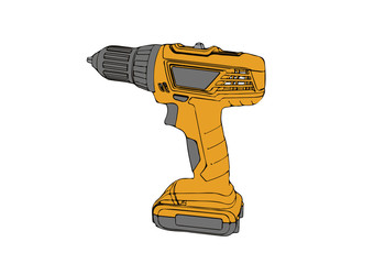 yellow screwdriver vector
