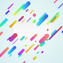 Bright colorful neon fluid tubes with text placeholder