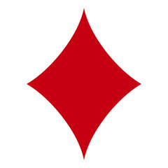 Obraz premium Suit of playing cards. Diamonds. Vector illustration on white background.