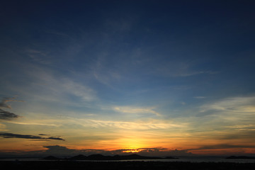 Fototapeta na wymiar Beautiful sky on twilight time 