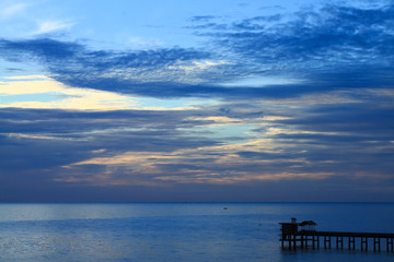 Beautiful sky on twilight time 