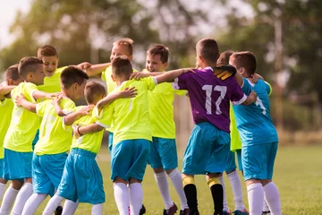 Rollo Kids soccer football -  children players celebrating after victory © Dusan Kostic