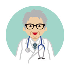 Fototapeta premium Male Senior Doctor icon