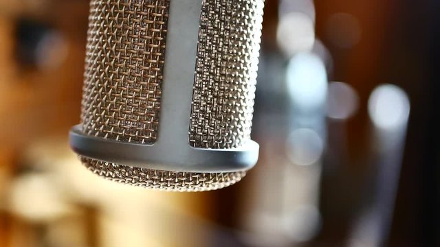 Radio microphone at studio