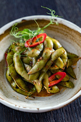 Steamed Edamame Bean (Green Soybean) , East Asian Cuisine,