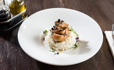risotto with duck and mushrooms