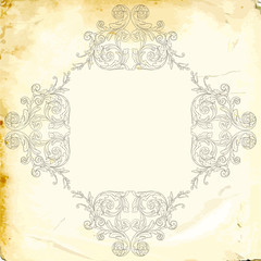 Vector baroque of vintage elements for design. 