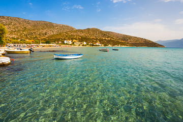 A view on beautiful Psili Ammos beach on Samos island in Greece