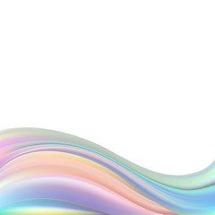 Abstract vector background. Curve. Multicolored wave. Mesh. Colored shape. Iridescent lines. Colorful streams. Tape. Satin. Silk.