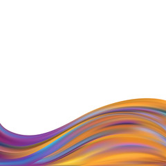 Abstract vector background. Curve. Multicolored wave. Mesh. Colored shape. Iridescent lines. Colorful streams. Tape. Satin. Silk.