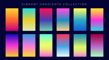 colorful gradient abstract background set