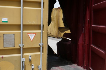 Damaged container 