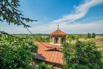 Naklejka premium Belgrade, Serbia April 24, 2018: Entrance of Saint Petka's Chapel located in Belgrade Fortress or Beogradska Tvrdjava consists of the old citadel and Kalemegdan Park along River Sava and Danube.