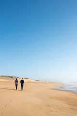 Walking on the beach