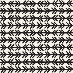 Hand drawn lines seamless grungy pattern. Abstract geometric repeating texture in black and white.