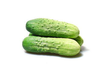 cucumbers isolated on white background