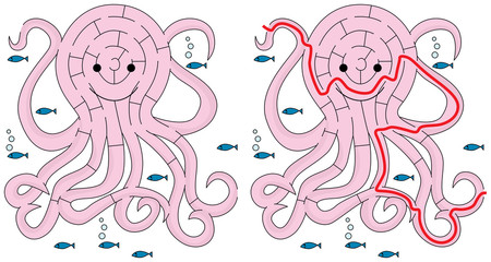Easy octopus maze