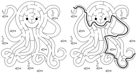 Easy octopus maze