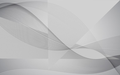 Vector modern abstract wave background with line design. White grey wallpaper for website, brochure, poster, flyer and magazine cover.