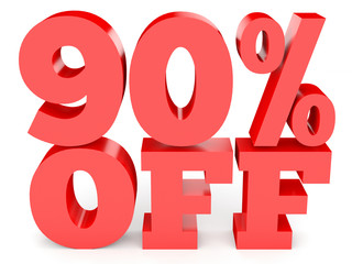 Ninety percent off. Discount 90 %.