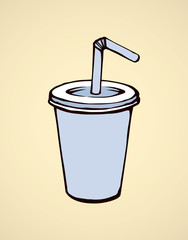 Cocktail. Vector drawing