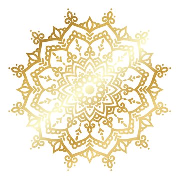 Gold vector mandala