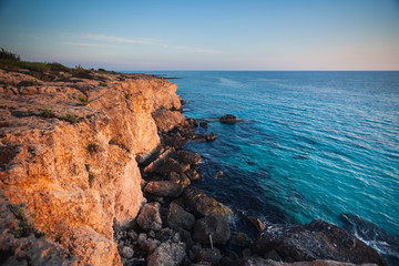 Sea landscape on island of love Cyprus