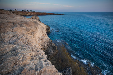 Sea landscape on island of love Cyprus