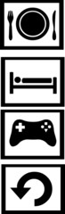 Fototapeta premium Eat, Sleep, Game, Repeat.