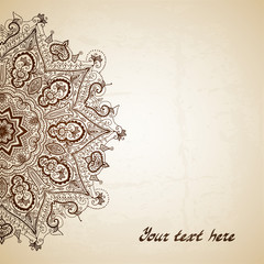 Vintage vector pattern. Hand drawn abstract background. Decorative retro banner. Can be used for banner, invitation, wedding card, scrapbooking and others. Royal vector design element.