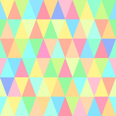 Seamless Pattern of Multicolored Triangles, Motley Summer Colorful Background, Vector Illustration