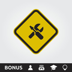 Construction Zone Square Sign