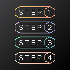 step line shape vector icon
