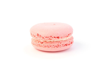 French macaron cookies on white background.Sweet dessert.
