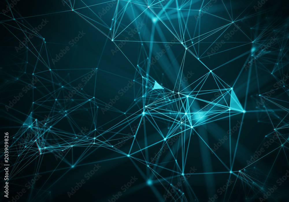 Poster abstract blue geometrical background ..futuristic technology style. neon sign . hud element . elegan