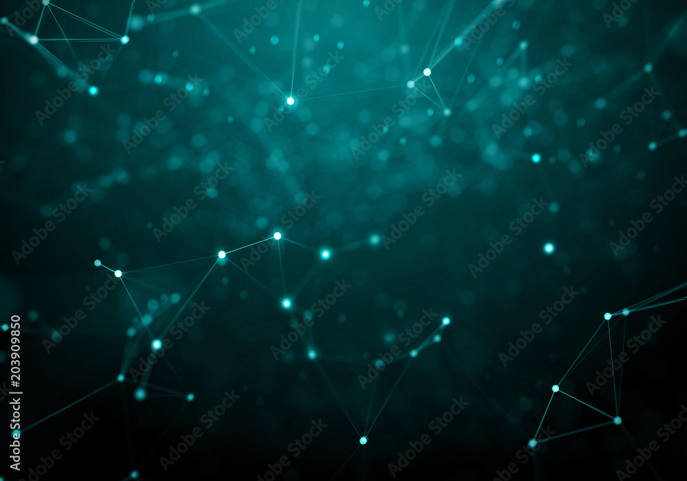 Poster abstract blue geometrical background ..futuristic technology style. neon sign . hud element . elegan