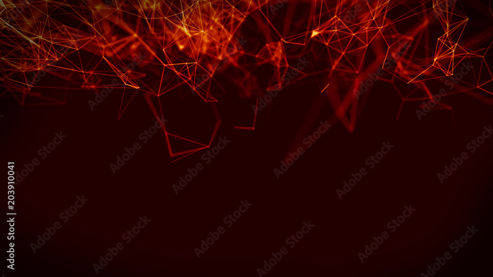 Poster abstract fire red geometrical background ..futuristic technology style. neon sign . hud element . el