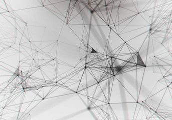 Obraz premium Abstract Geometrical Background ..Futuristic technology style. Neon Sign . HUD Element . Elegant . Big data visualization .