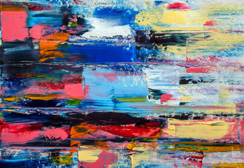Abstract paintings. Hand drawn oil painting. Color texture.